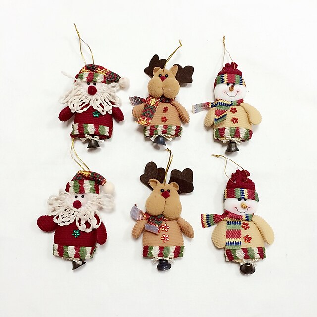  6pcs alta calidad ornamentos de Navidad con la campana pequeña