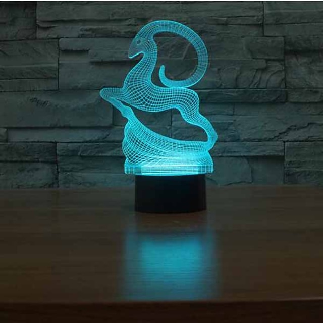  1 ks 3D noční osvětlení Voděodolné / Senzor / Stmívatelné LED / Moderní soudobé