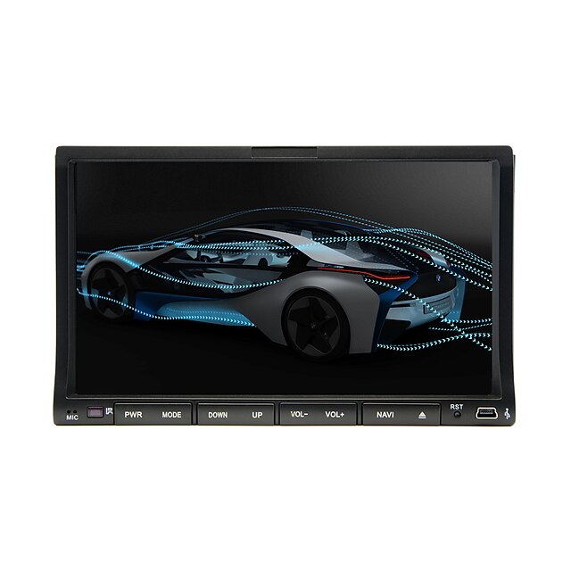  203dnar 7 tommer 2 din windows ce in-dash bil dvd afspiller indbygget bluetooth / ipod / rds til universel support / op til 32gb / sd kort / berøringsskærm