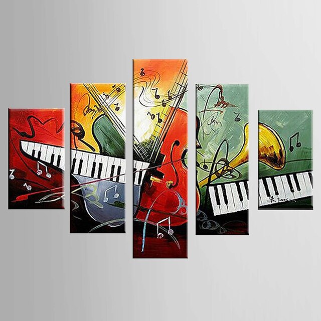  Oil Painting Hand Painted - Still Life Classic Modern Canvas Five Panels