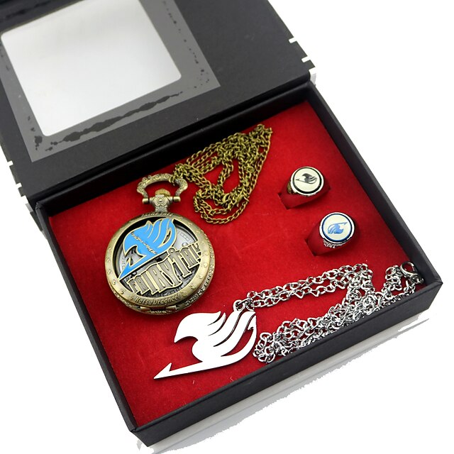  Clock/Watch Cosplay Accessories Inspired by Fairy Tail Lucy Heartfilia Anime Cosplay Accessories Clock/Watch Necklaces Ring Alloy