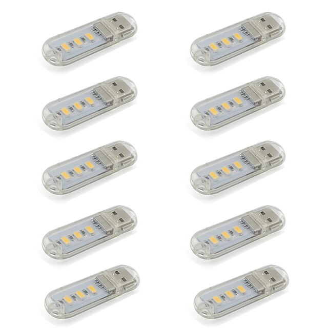  10pçs LED Night Light Tamanho Compacto / Emergência LED