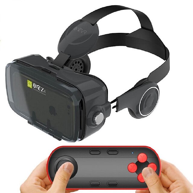  nero auricolare integrato auricolare realtà virtuale per smartphone 4,7-6,2 pollici con bluetooth gamepad a distanza