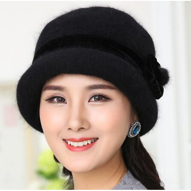  Femme Bonnet / Crochet Style moderne Couleur unie Chapeau