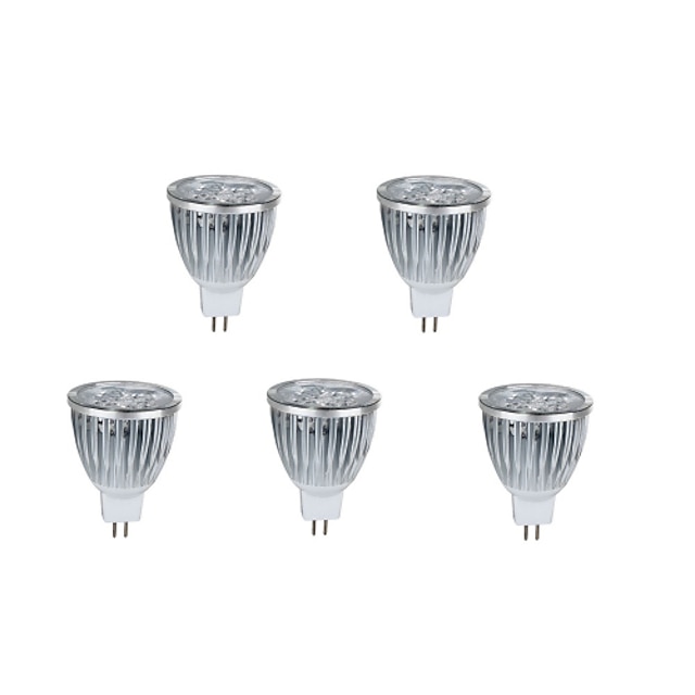  5pcs 5 W תאורת ספוט לד 500 lm MR16 5 LED חרוזים לד בכוח גבוה דקורטיבי לבן חם לבן קר 12 V / חמישה חלקים / RoHs