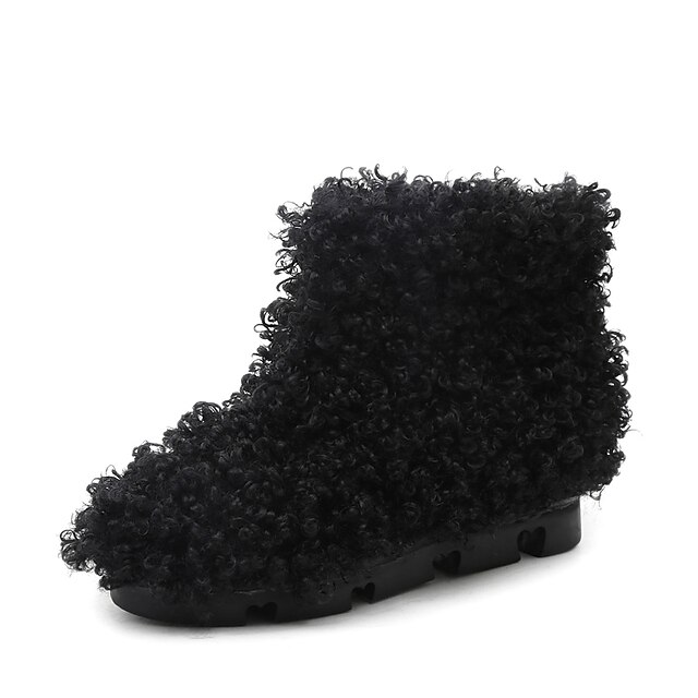  Women's Boots Spring Fall Winter Other Fur Outdoor Office & Career Dress Casual Party & Evening Flat Heel Black Gray Other