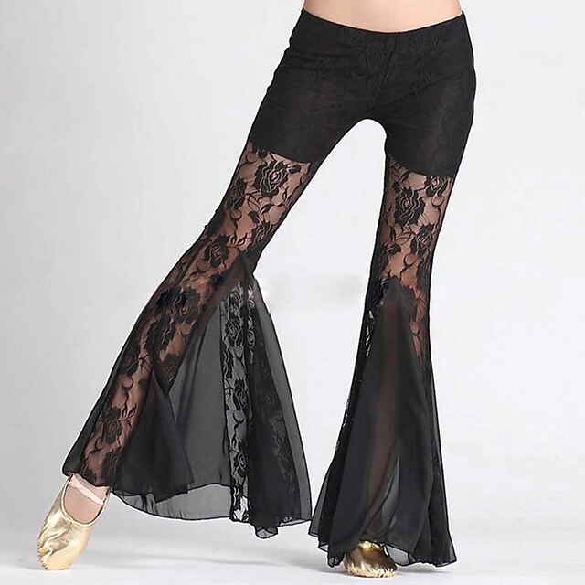  Belly Dance Pants Lace Women's Performance Natural Lace Polyester