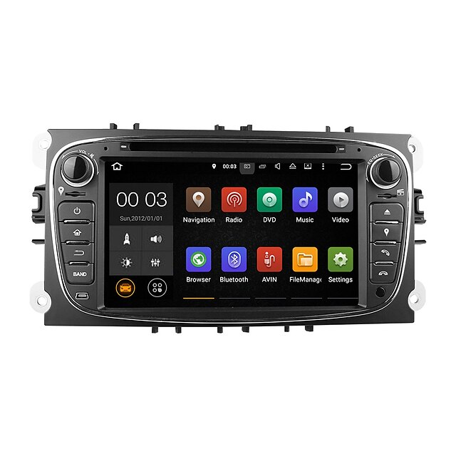  7 Inch Android 5.1 Car DVD Player Multimedia System Wifi DAB for Ford Focus 2007-2011 C-Max S-Max Galaxy Mondeo DU7009LT