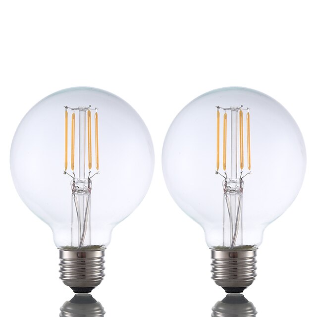  GMY® 2pcs 3.5 W フィラメントタイプＬＥＤ電球 350 lm G80 4 LEDビーズ COB 調光可能 温白色 110-130 V / ２個