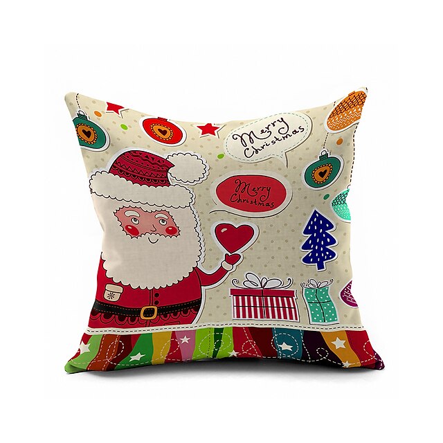  1 szt Cotton / Linen Poszewka na poduszkę Pokrywa Pillow, Święto Akcent / Decorative Modern / Contemporary