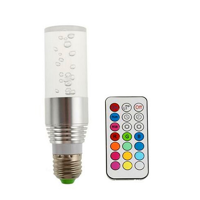  1pc 3 W Bombillas LED Inteligentes 200 lm E14 GU10 B22 1 Cuentas LED LED de Alta Potencia Regulable Control Remoto Decorativa RGB 85-265 V / 1 pieza / Cañas