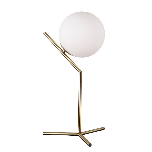  ראש יחיד בסגנון מודרני זכוכית wih מתכת מנורת שולחן מנורת שולחן עבור חדר המיטות קפה בחדר אור