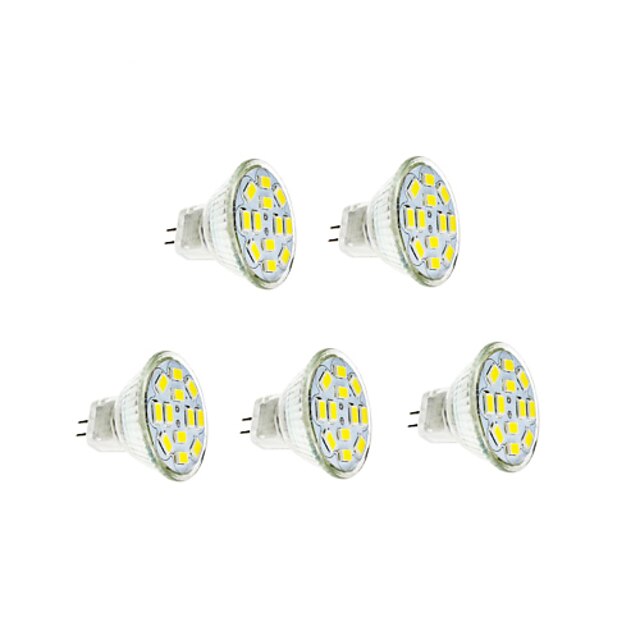  5 stuks 3 W LED-gloeilampen 250-300 lm GU4 (MR11) 12 LED-kralen SMD 5730 Warm wit Koel wit 12 V