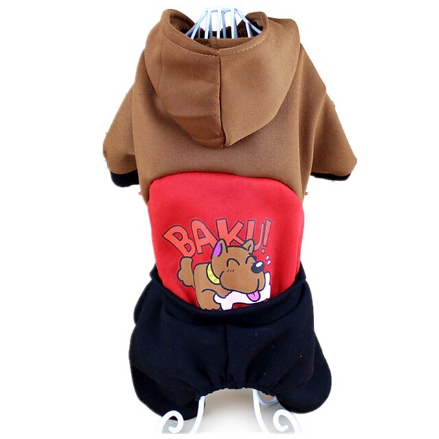  Dog Jumpsuit Puppy Clothes Animal Casual / Daily Winter Dog Clothes Puppy Clothes Dog Outfits Red Orange Costume for Girl and Boy Dog Cotton S M L
