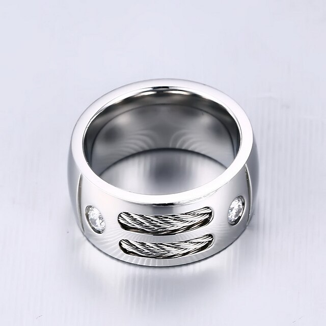  Herr Statement Ring Moderingar Smycken Silver Till Dagligen Casual 8 / 9 / 10