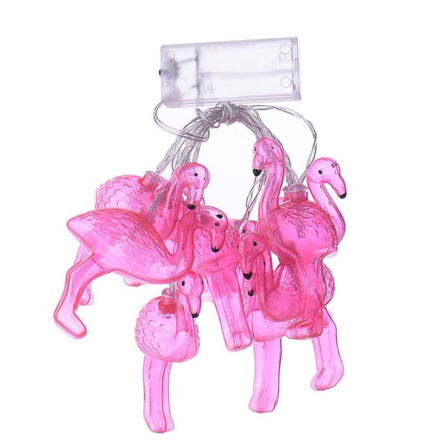  20st LED Christmas Xmas String Fairy Wedding Light Flamingo String Fairy Lights Chain Decor Batterij aangedreven huisverlichting