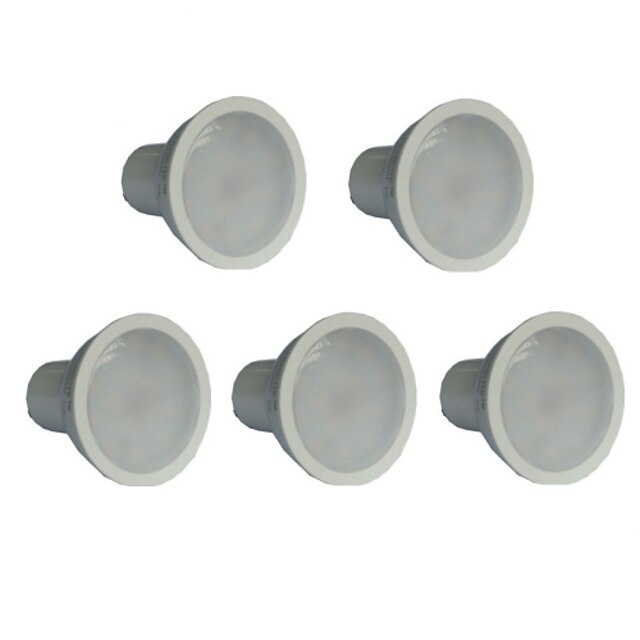  5pcs 7 W LED-spotlights 550-600 lm GU10 MR16 21 LED-pärlor SMD 2835 Varmvit 100-240 V / 5 st / RoHs / LVD