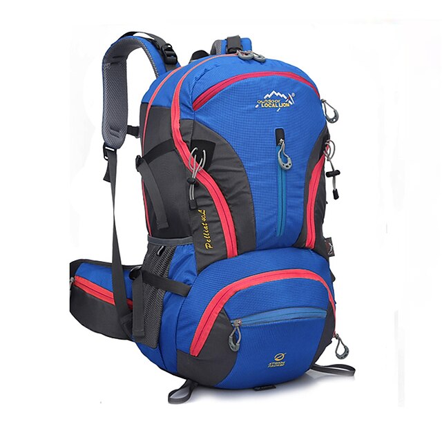  バックパック トラベルダッフル リュックサック 40 L - 耐久性 アウトドア キャンピング＆ハイキング 登山 旅行 テリレン ブルー オレンジ バイオレット