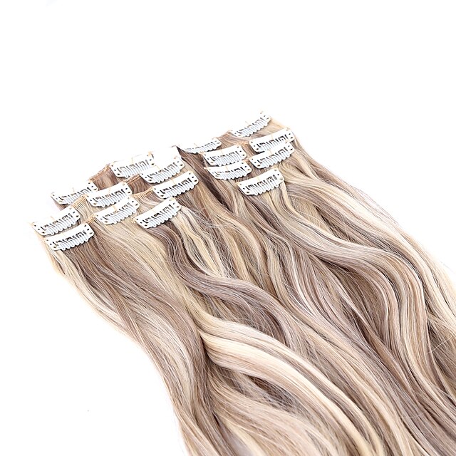  Clip In synthetisch Hair Extensions About 140g/set 22inch Haarextensies