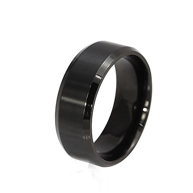  Men's Statement Ring Black Titanium Steel Christmas Gifts Wedding Party Daily Casual Sports Costume Jewelry
