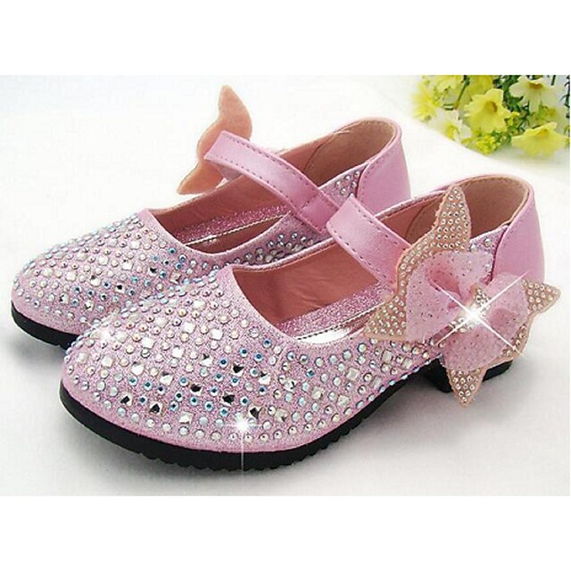  Para Meninas Sapatos Couro Ecológico Conforto Rasos para Prata / Azul / Rosa claro