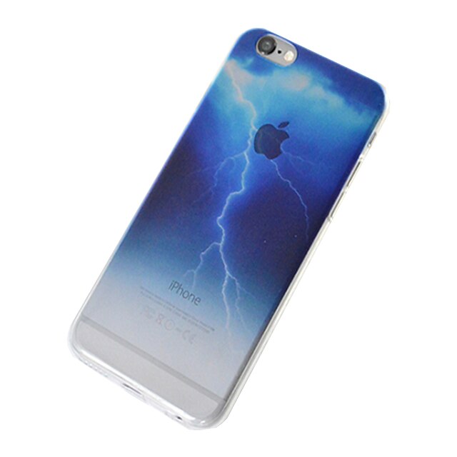  Maska Pentru Apple iPhone 7 Plus / iPhone 7 / iPhone 6s Plus Translucid Capac Spate Cer / Decor Moale TPU