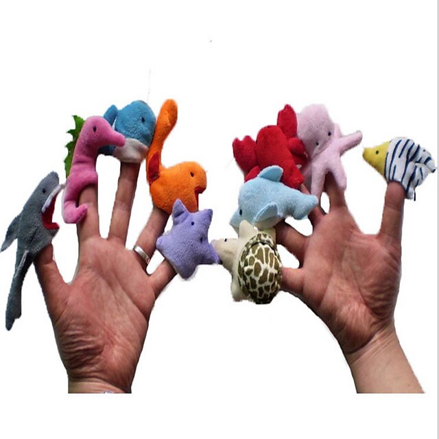  Pacynki na palce Ręczne kukiełki Zwierzątko pluszowe Dinozaur Nowość Plusz Pomysłowe gry, pończochy, wspaniałe prezenty urodzinowe Party Favor Supplies Dla dziewczynek