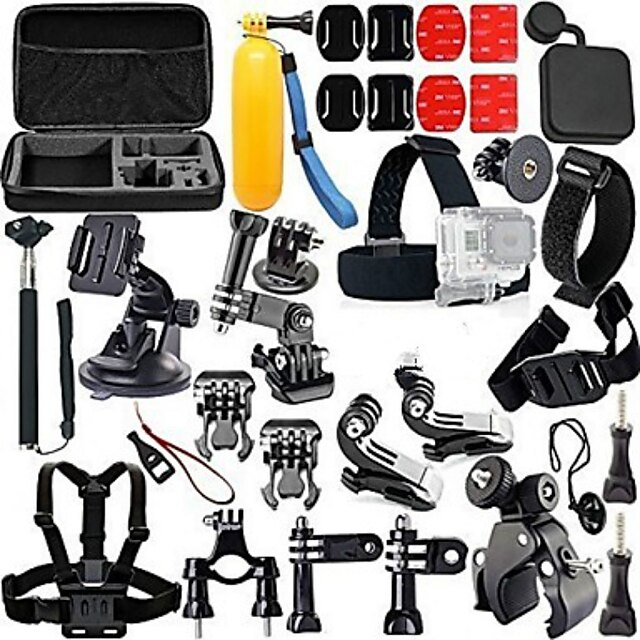  Toebehoren Kit Drijvende handgreep Waterbestendig Verstelbaar Anti-schok 44 pcs Voor Actiecamera Gopro 2 Gopro 3+ Duiken Surfen Skiën EVA ABS