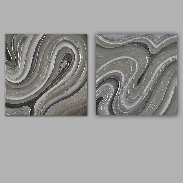  Hang malte oljemaleri Håndmalte - Abstrakt Klassisk / Moderne Lerret / Stretched Canvas