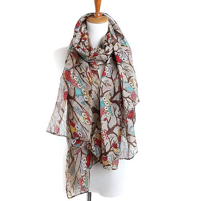  Women's Casual Silk Rectangle Scarf - Solid Colored / Fall / Winter