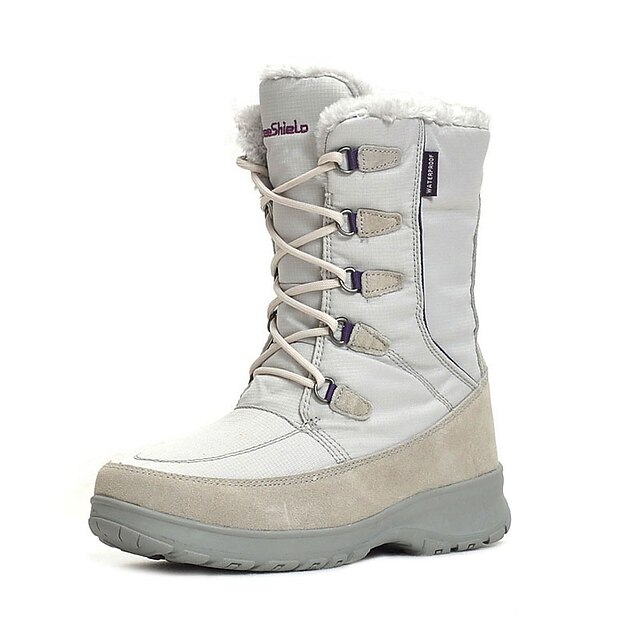  TnTn Women's High-top Snow sports Mid-Calf Boots Winter Anti-Slip / Waterproof / Breathable Shoes White / Light Gray / Brown