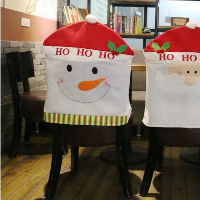  conjunto de silla de muñeco de nieve creativo de adornos de navidad