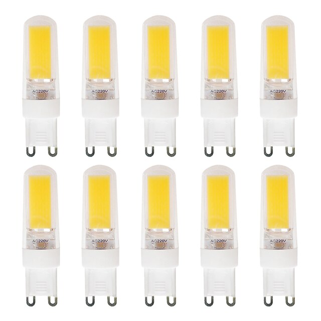  2.5W G9 LED betűzős izzók T 1 COB 270-290 lm Meleg fehér / Hideg fehér Állítható / Vízálló AC 220-240 V 10 db.