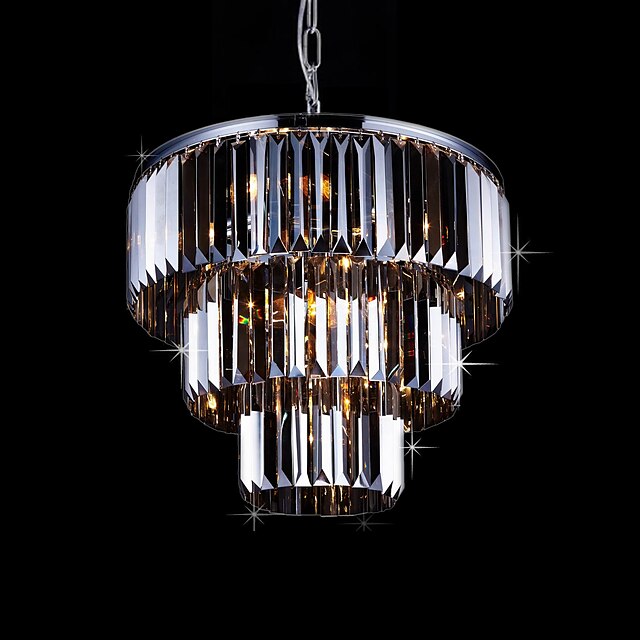  9 świateł 50cm Kryształ Lampy sufitowe Metal Galwanizowany Współczesny współczesny 110-120V 220-240V / E12 / E14
