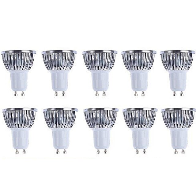  5 W LED-spotlys 3000/6500 lm GU10 4 LED Perler COB Dæmpbar Varm hvid Hvid 220-240 V 110-130 V / 10 stk. / RoHs