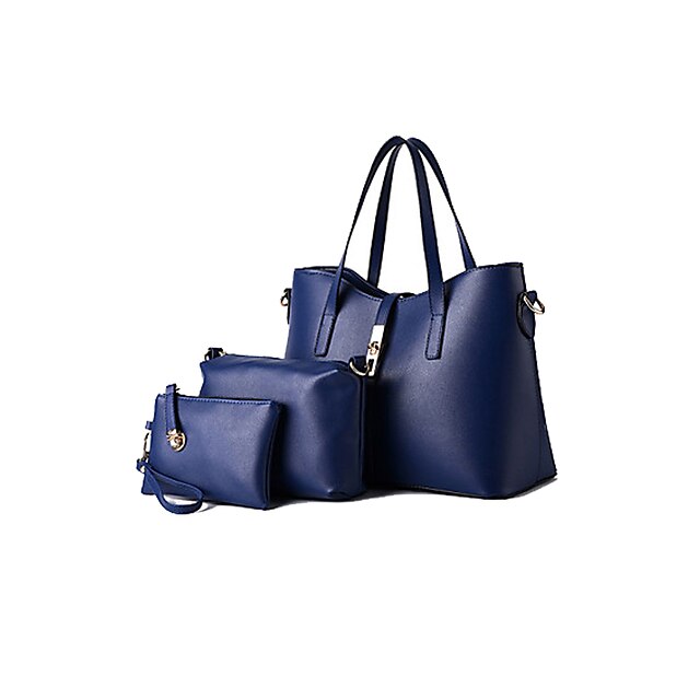  女性用 バッグ PU バッグセット 3個の財布セット リボン / リベット ワイン / ライトブルー / ライトブルー