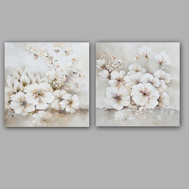  Hang malte oljemaleri Håndmalte - Blomstret / Botanisk Klassisk Moderne Inkluder indre ramme / Stretched Canvas