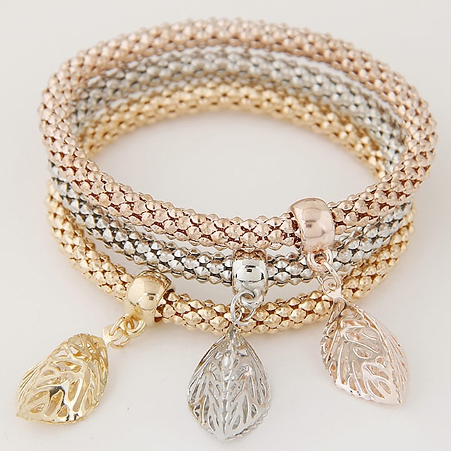  Women's Charm Bracelet Rhinestone Alloy Simple Style Fashion Rainbow Jewelry 1set