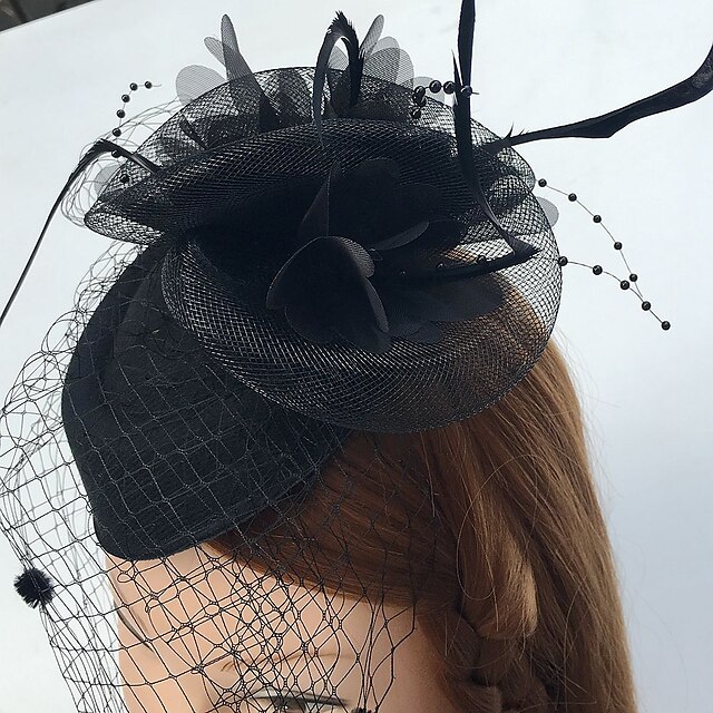  Fjær / Tøy / Nett fascinators / Birdcage slør med 1 Bryllup / Spesiell Leilighet / Avslappet Hodeplagg