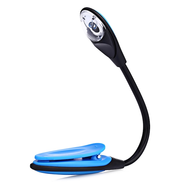  LED Book Lights Mini Easy Clip on Reading Light Lamp Travel Booklight with Flexible Neck for Reading in Bed Gray Blue