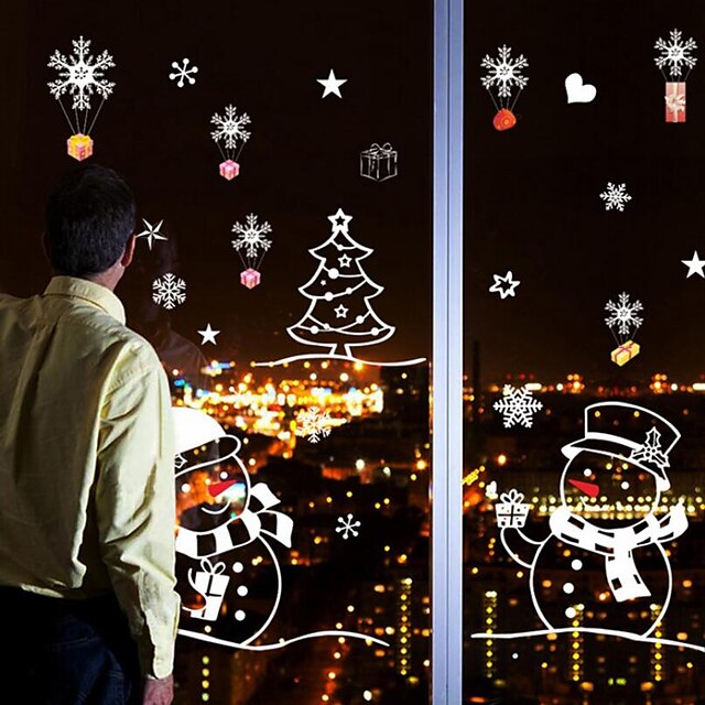  クリスマス カートゥン ホリデー ウォールステッカー プレーン・ウォールステッカー 飾りウォールステッカー ウェディングステッカー ホームデコレーション ウォールステッカー・壁用シール 壁 ガラス/浴室