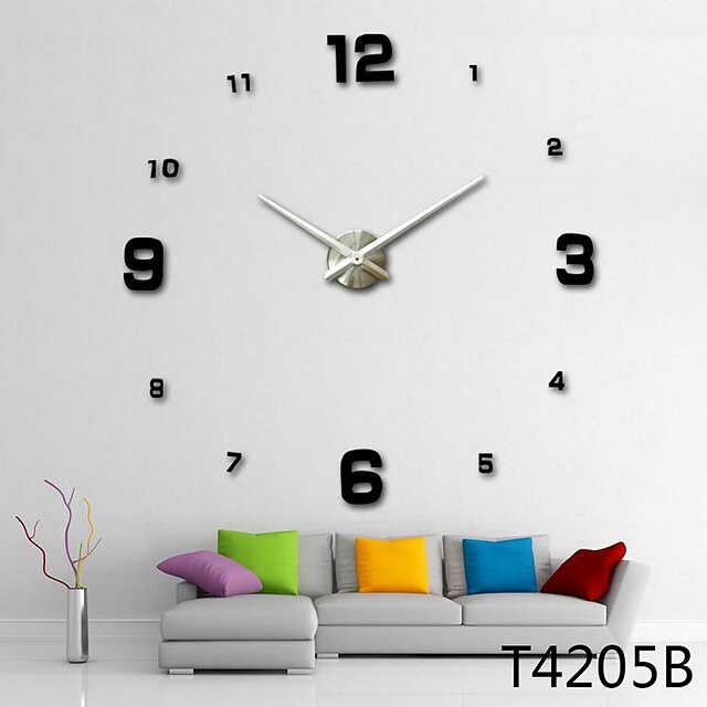  1PC New Home Decor Large Roman Mirror Fashion Diy Modern Quartz Clocks Living Room 3D Wall Clock Watch