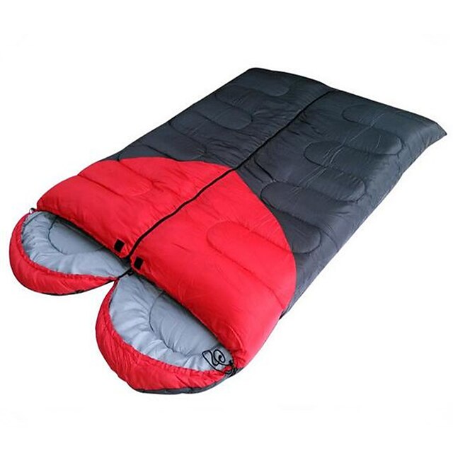  Schlafsack Draussen Doppelter Schlafsack 8 °C Doppelbett(200 x 200) Hohlbaumwolle Wasserdicht Tragbar Windundurchlässig warm halten Feuchtigkeitsundurchlässig Extraleicht(UL) Atmungsaktivität