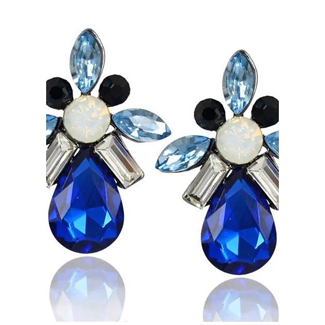  Women's Drop Earrings Luxury Simple Style European Synthetic Gemstones Imitation Diamond Alloy Drop Jewelry Party Casual