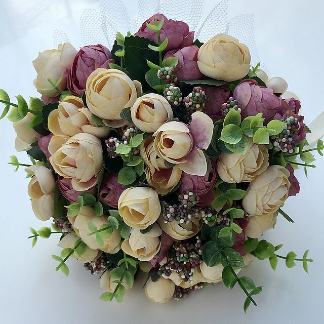  Fleurs de mariage Bouquets Mariage / Fête / Soirée Satin 25cm