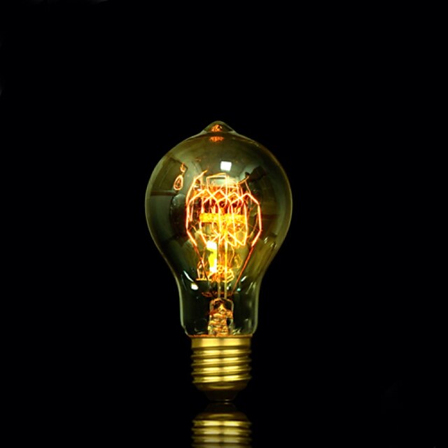  1pç 40W E27 E26/E27 E26 A60(A19) Branco Quente 2300 K Incandescente Vintage Edison Light Bulb 220V 85-265V