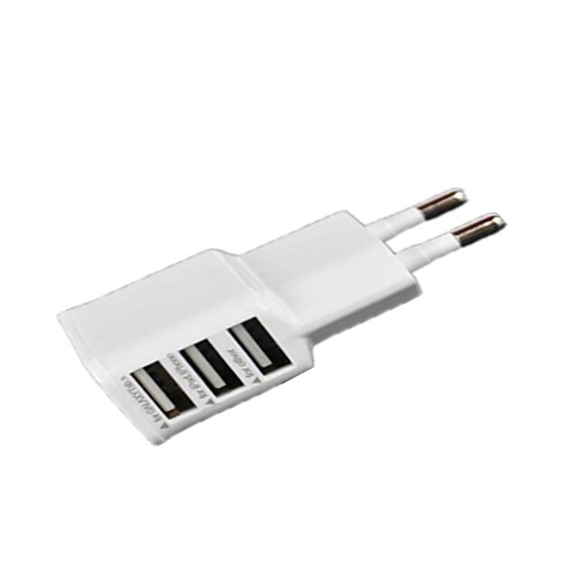  Cargador de Hogar / Cargador Portátil Cargador usb Enchufe UE Carga Rápida / Puertos Múltiples 3 Puertos USB 2 A para