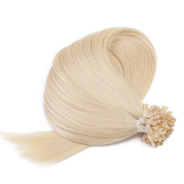  Neitsi Fusion / с U-образным кончиком Расширения человеческих волос Прямой Натуральные волосы Накладки из натуральных волос Омбре Жен. Отбеливатель Blonde