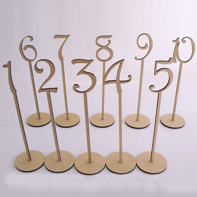  Wood Table Center Pieces - Non-personalized Placecard Holders 10 pcs Spring / Summer / Fall