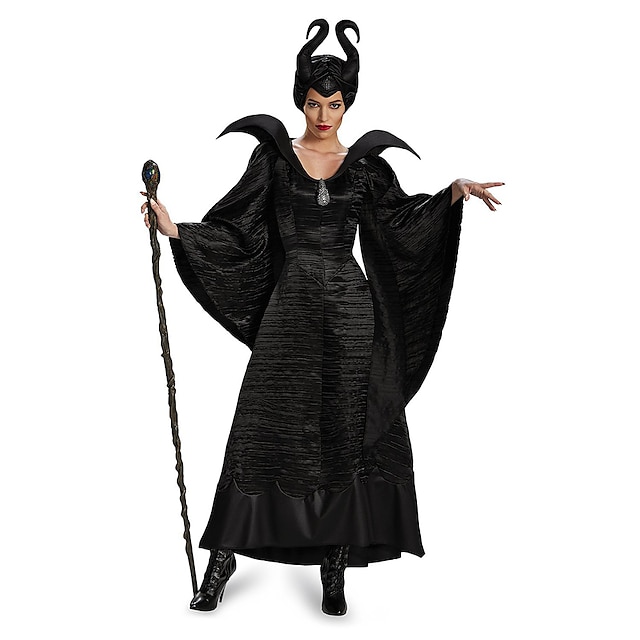  Engel & Demon / Film & Tv Kostymer Kjoler / Cosplay Kostumer Voksne Sexy Uniformer Dame Svart Terylene Cosplay-tilbehør Halloween / Karneval kostymer / Hatt / Hatt